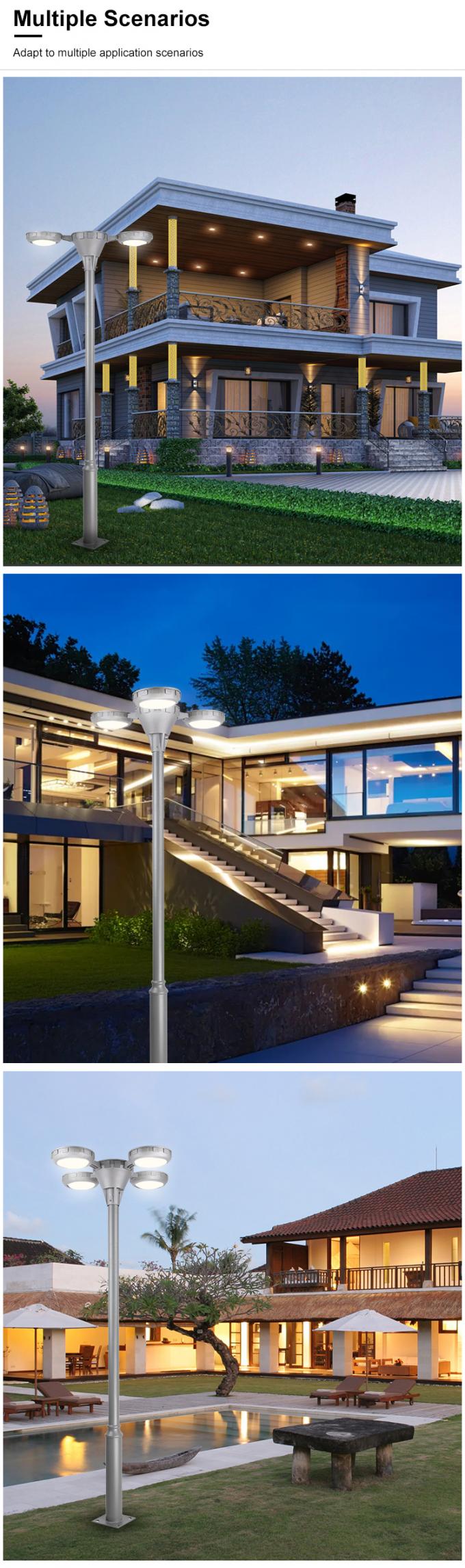 O alumínio branco morno impermeável exterior da iluminação IP65 do brilho alto conduziu a lâmpada solar do jardim