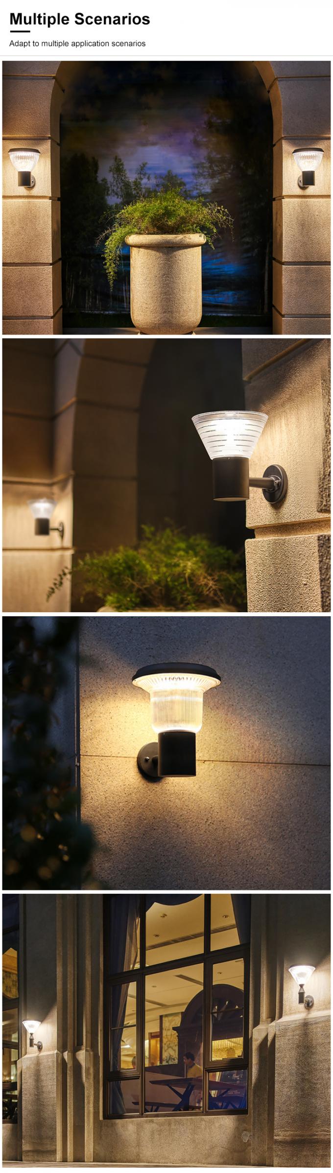 Alumínio seguro do jardim exterior fora da luz conduzida impermeável da parede do sensor solar